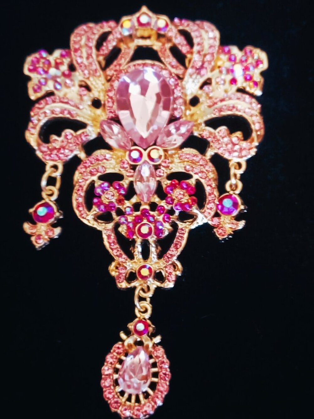 Rhinestone Baroque Style Brooch